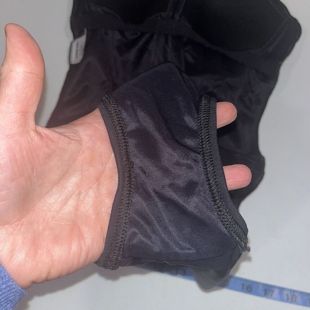 Lands End Womens One Piece Swim Suit Black Skirt 4 Preppy Modest Classic Minimal - Picture 5 of 10
